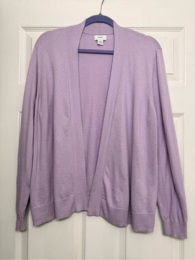 Old Navy XXL Lavender Open Front Cardigan Cotton Blend Sweater